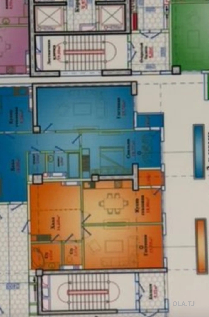 2 комнатная квартира, 12 этаж, 78 м²