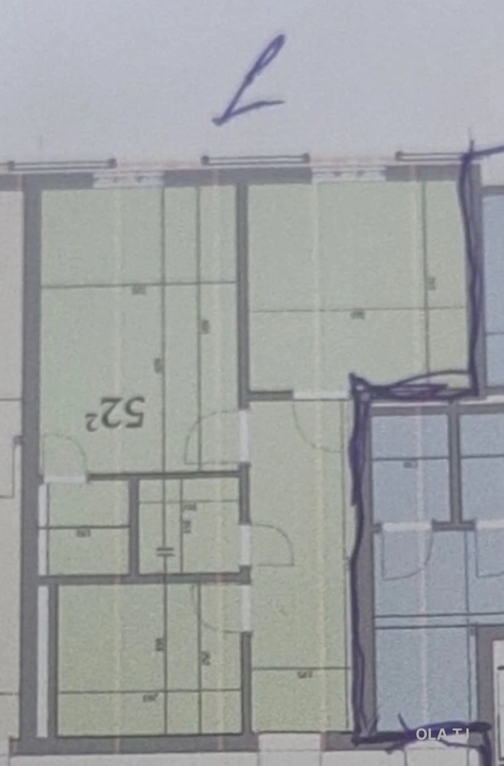 2 комнатная квартира, 2 этаж, 52 м²