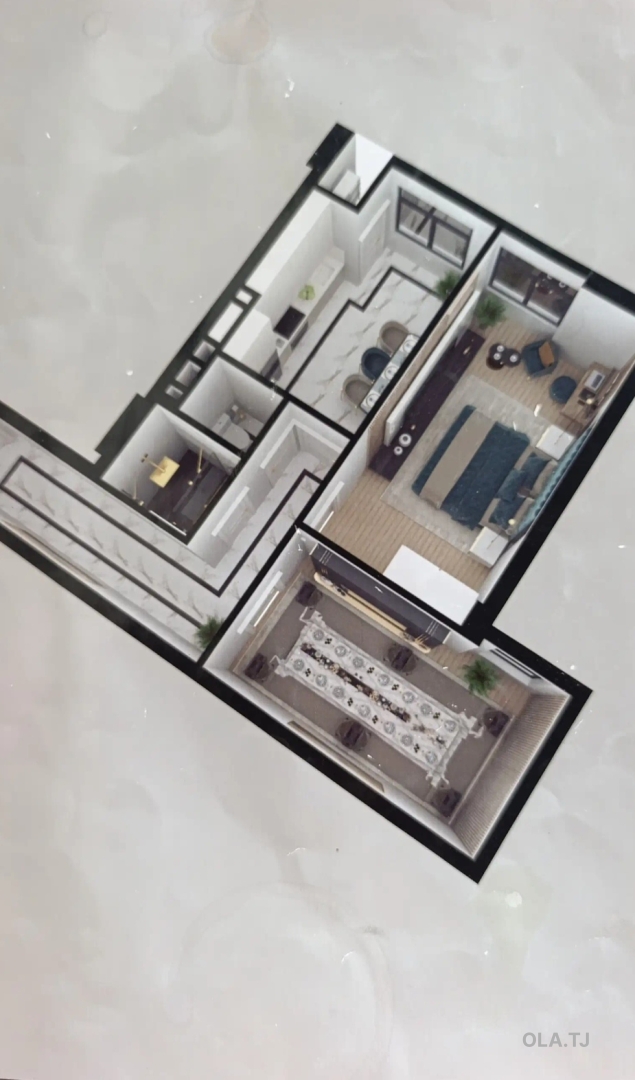 2 комнатная квартира, 12 этаж, 61 м²