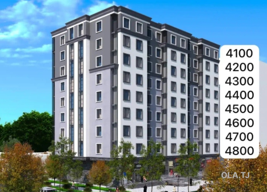 2 комнатная квартира, 8 этаж, 49 м²