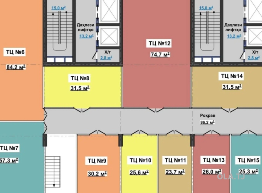 Помещение под свободное назначение, 57м², Фирдавси