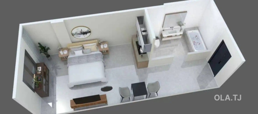 1 комнатная квартира, 13 этаж, 32 м²