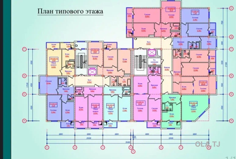 2 комнатная квартира, 10 этаж, 76 м²