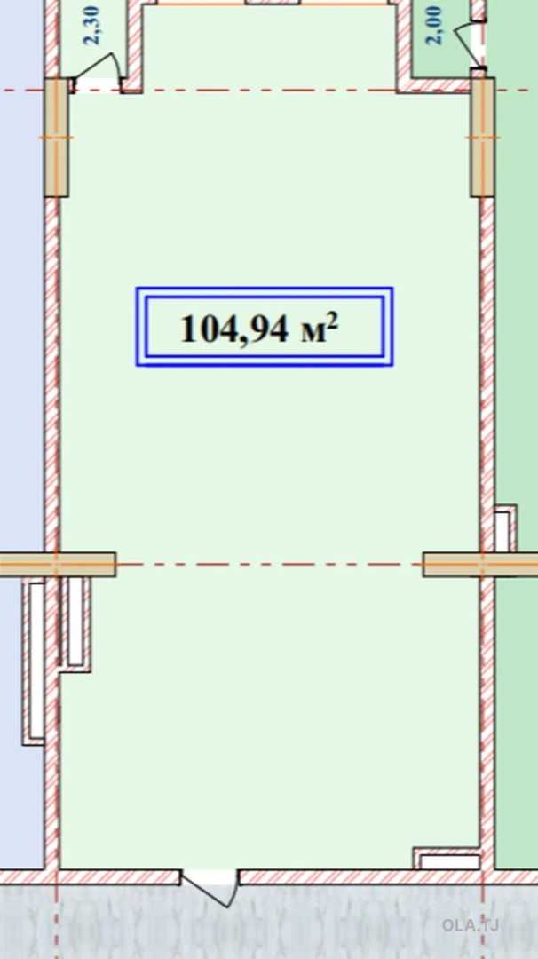 1 комнатная квартира, 16 этаж, 105 м²