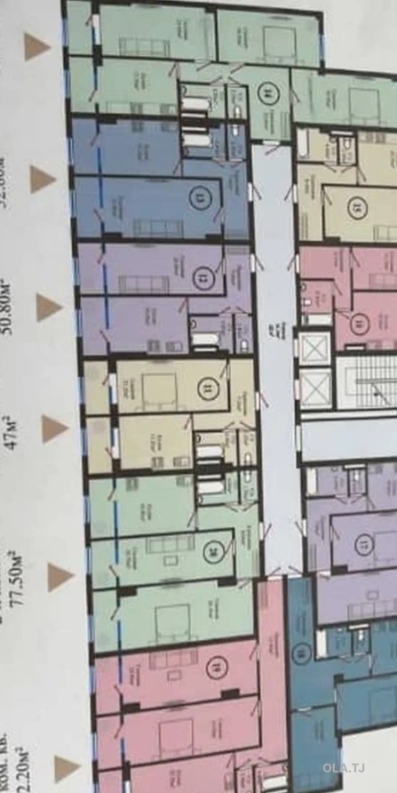 3 комнатная квартира, 9 этаж, 93 м²