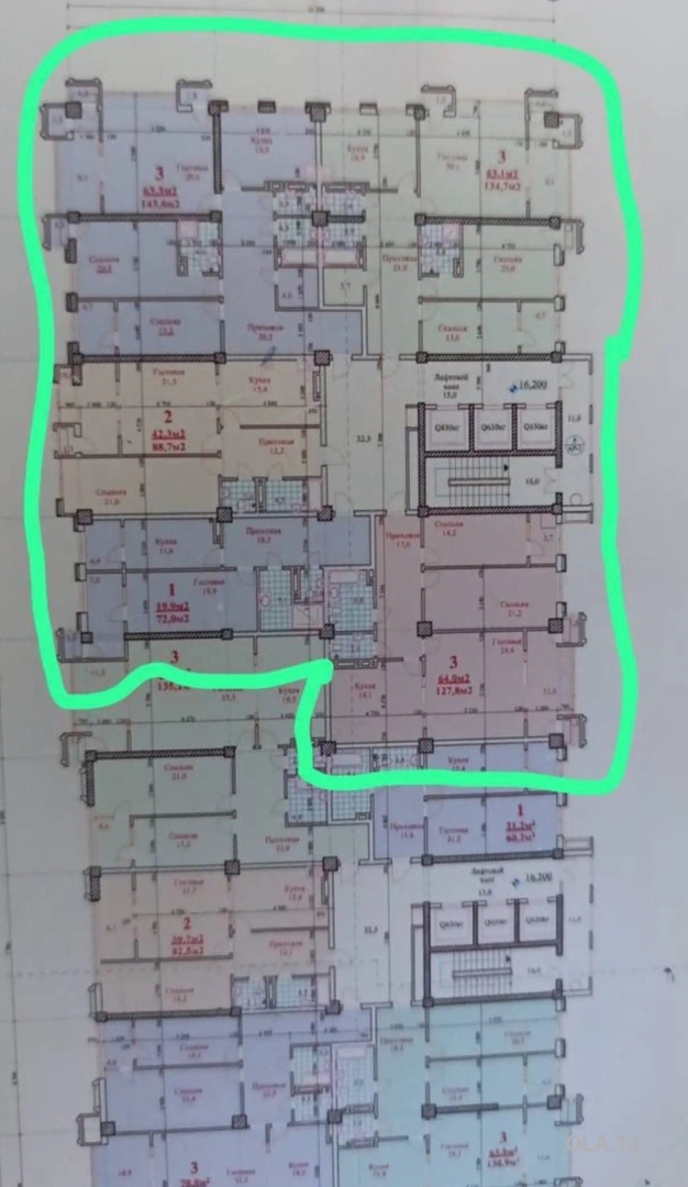 6 комнатная квартира, 11 этаж, 566 м²