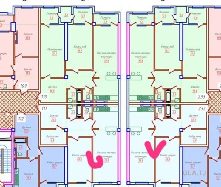 1 комнатная квартира, 15 этаж, 95 м²