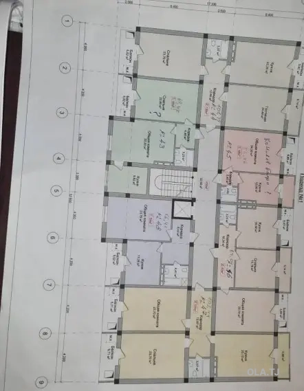 1 комнатная квартира, 7 этаж, 69 м²