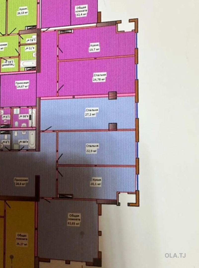 3 комнатная квартира, 13 этаж, 139 м²