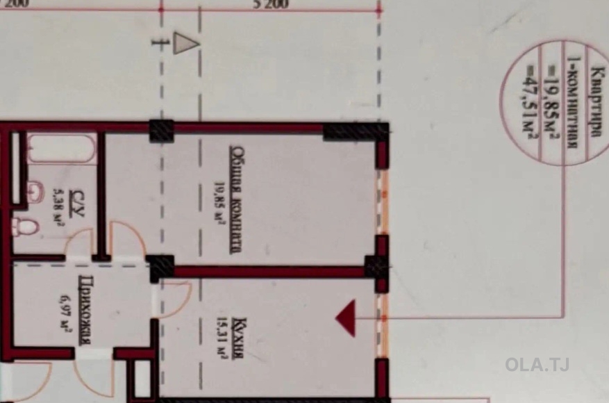 2 комнатная квартира, 10 этаж, 74 м²