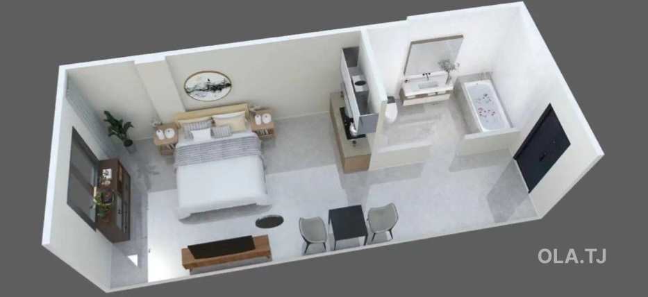1 комнатная квартира, 9 этаж, 28 м²