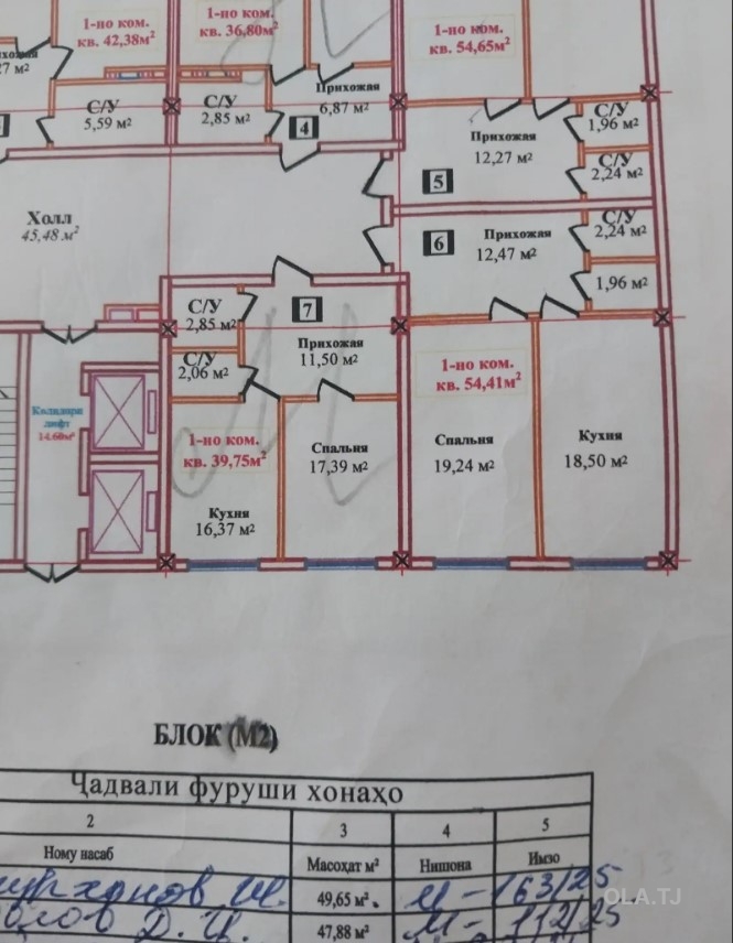 1 комнатная квартира, 1 этаж, 40 м²