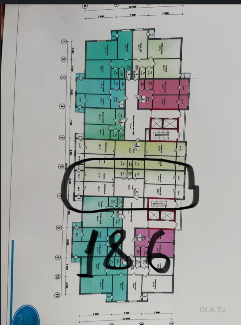 4 комнатная квартира, 6, 196 м²