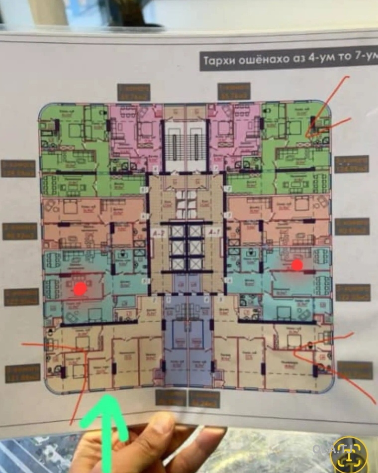 4 комнатная квартира, 11, 153 м²