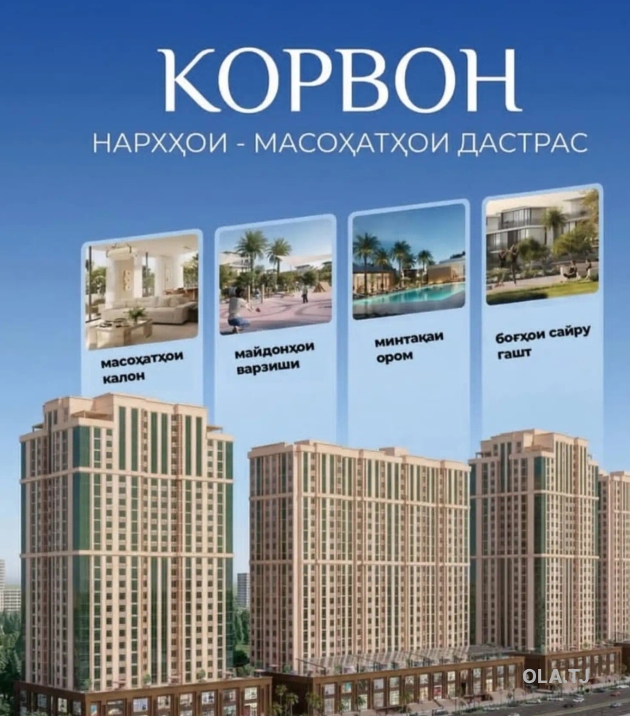 1 комнатная квартира, 7 этаж, 76 м²