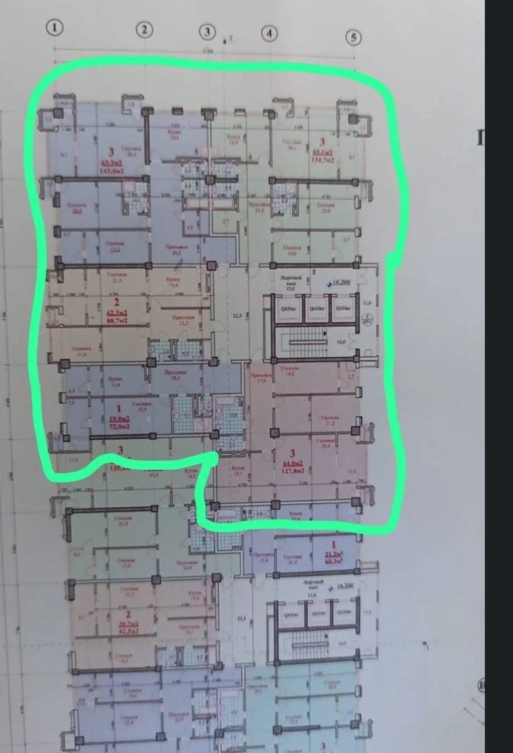 6 комнатная квартира, 11 этаж, 566 м²