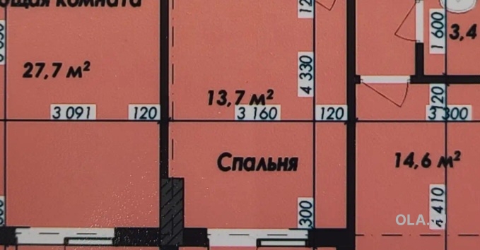 2 комнатная квартира, 11 этаж, 85 м²