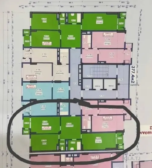 3 комнатная квартира, 14 этаж, 85 м²