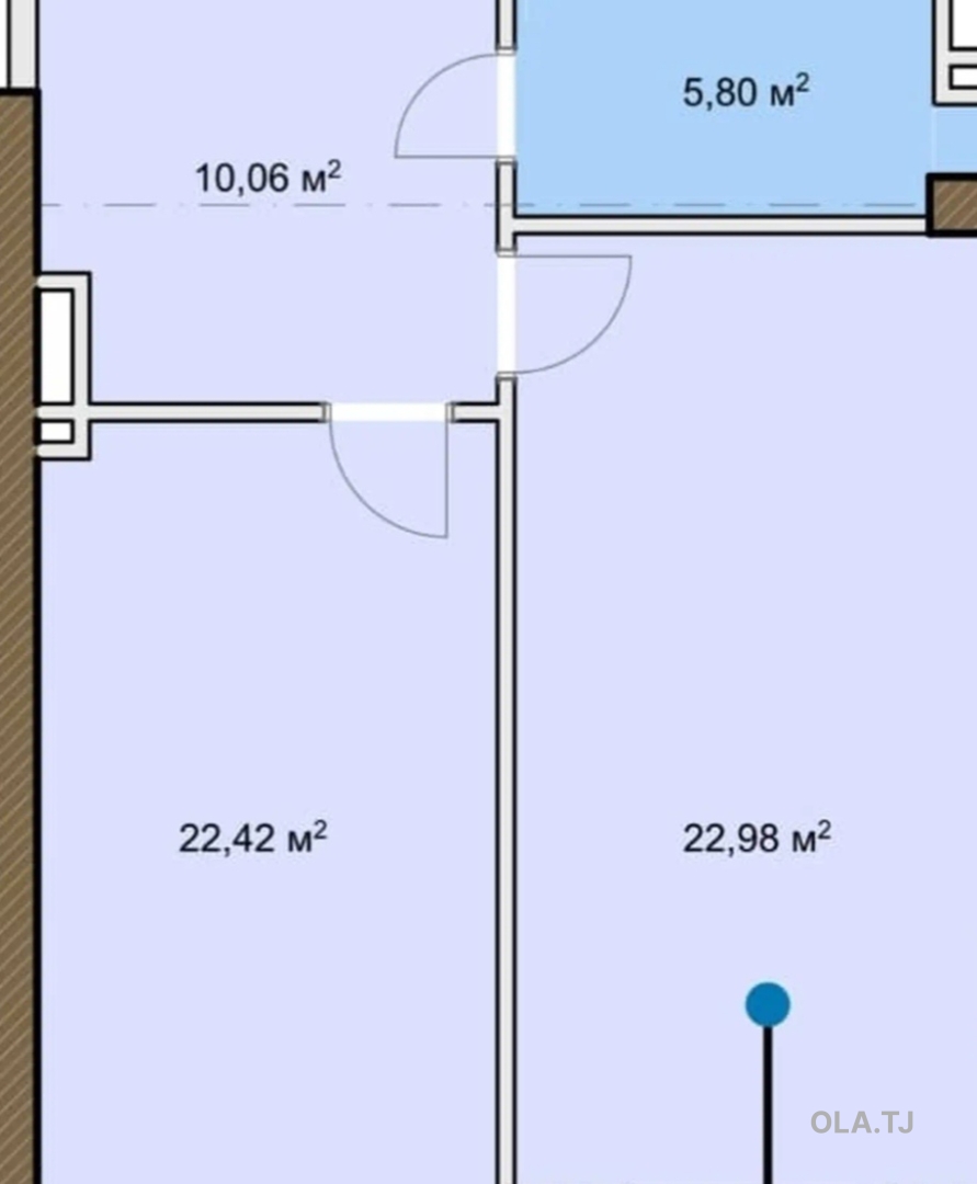 2 комнатная квартира, 8 этаж, 62 м²