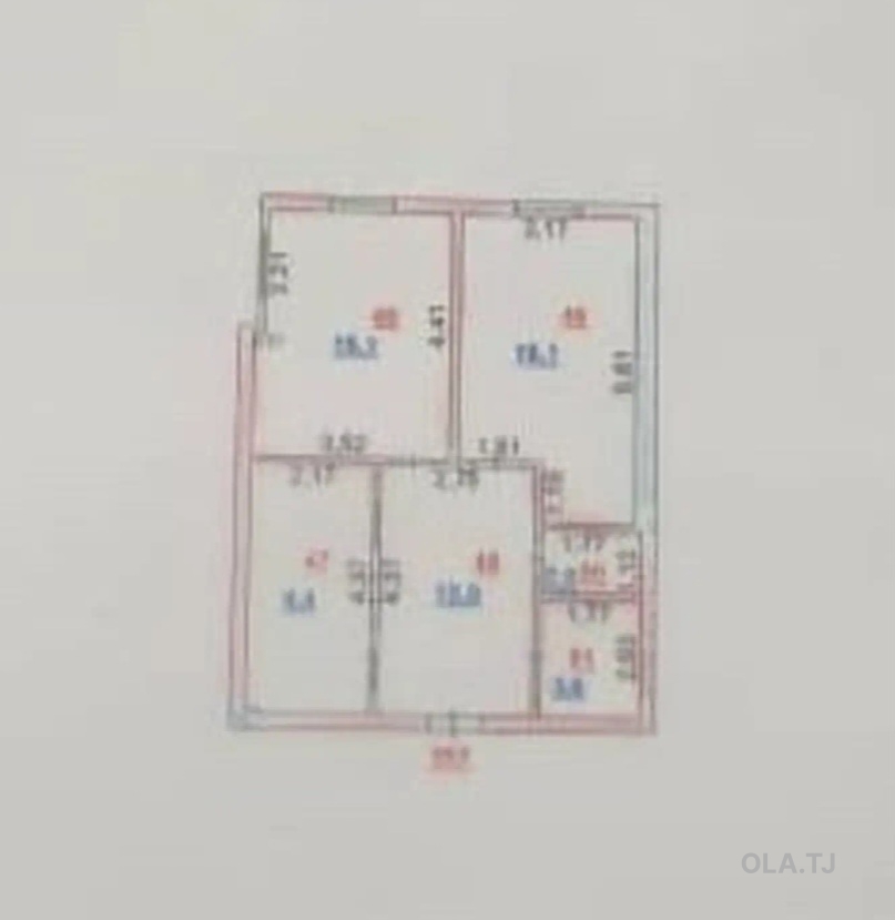 1 комнатная квартира, 12 этаж, 58 м²
