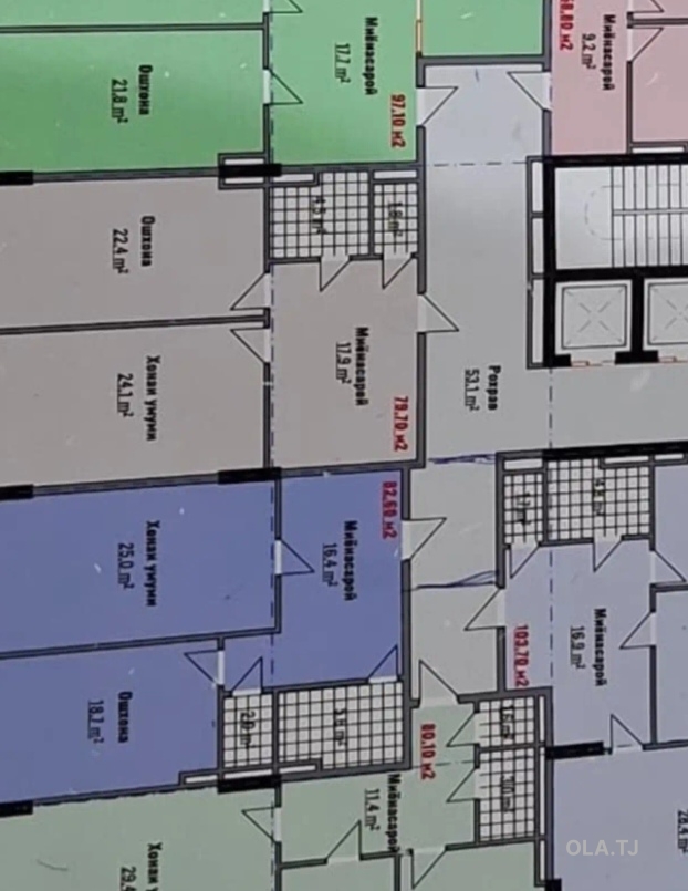 2 комнатная квартира, 18 этаж, 80 м²