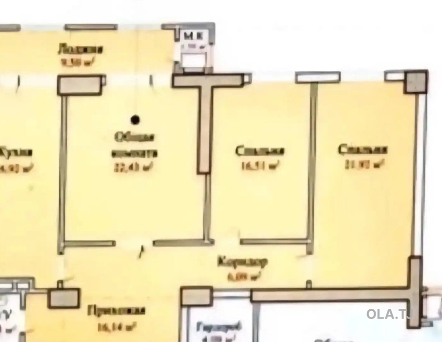 3 комнатная квартира, 15 этаж, 120 м²