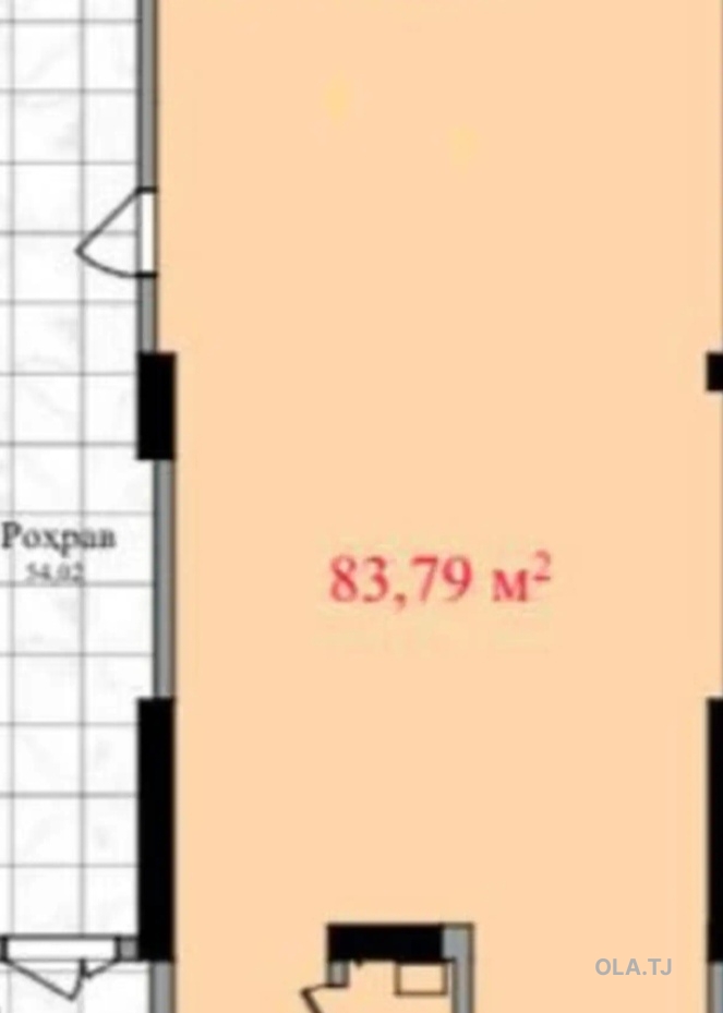 2 комнатная квартира, 18 этаж, 84 м²