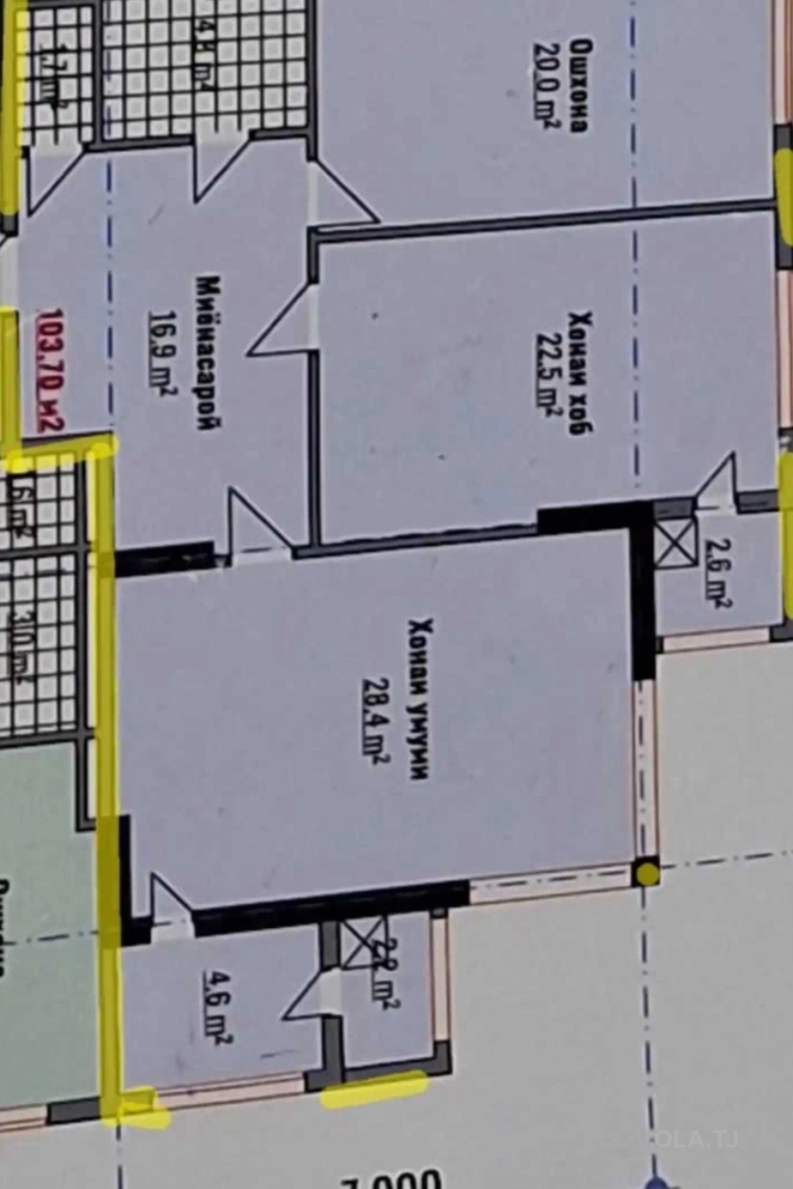 2 комнатная квартира, 14 этаж, 104 м²