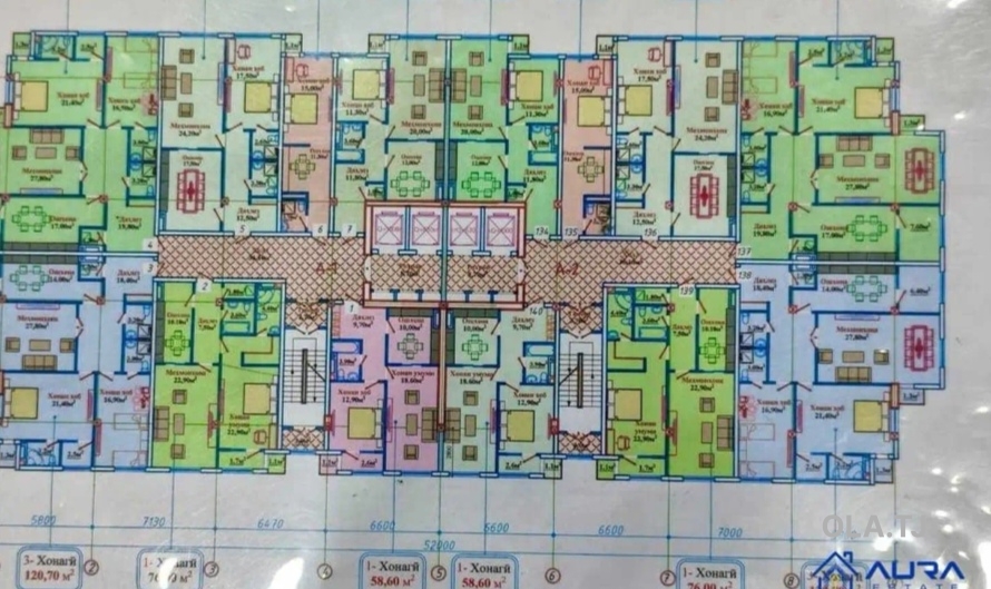 2 комнатная квартира, 4 этаж, 68 м²