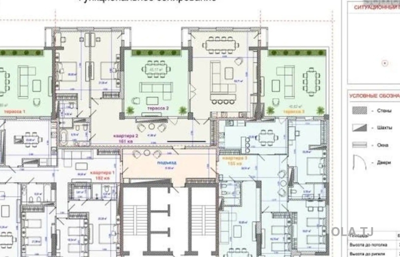 4 комнатная квартира, 16, 155 м²