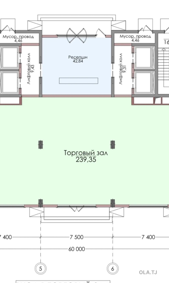 Офис в аренду, В жилом доме, 239 м²