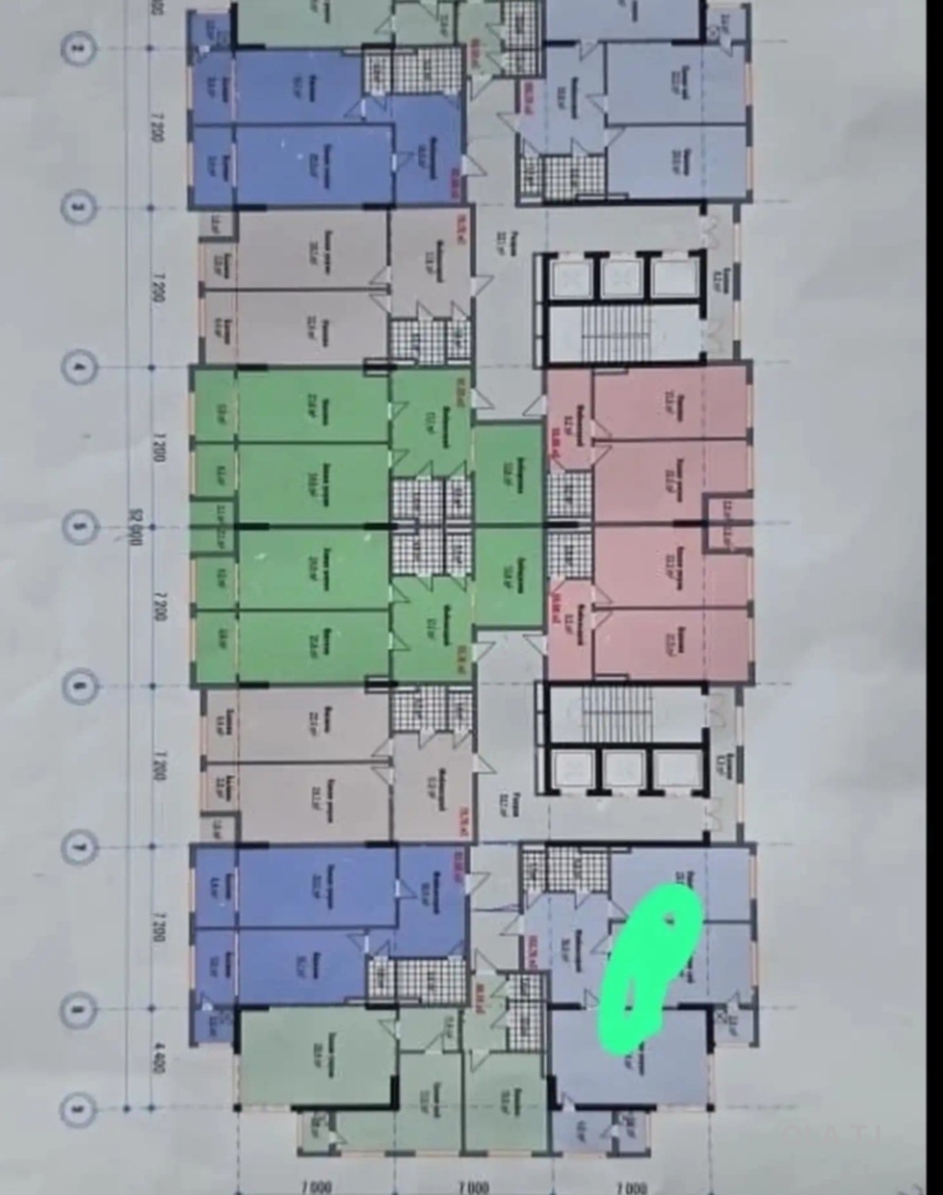 2 комнатная квартира, 14 этаж, 104 м²