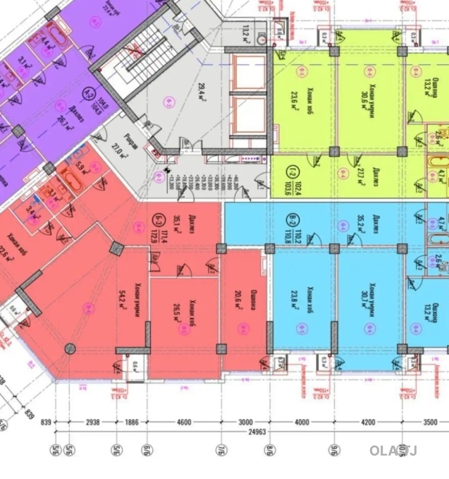 2 комнатная квартира, 3 этаж, 112 м²