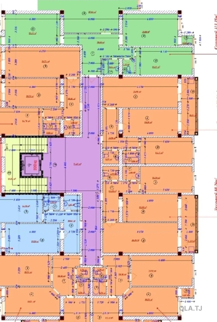 2 комнатная квартира, 7 этаж, 76 м²