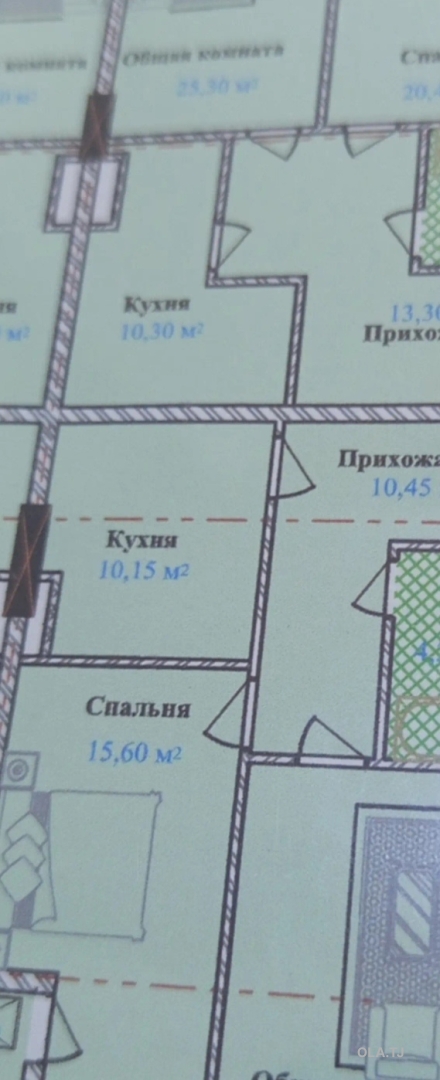 1 комнатная квартира, 14 этаж, 57 м²