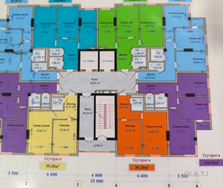 2 комнатная квартира, 8 этаж, 59 м²