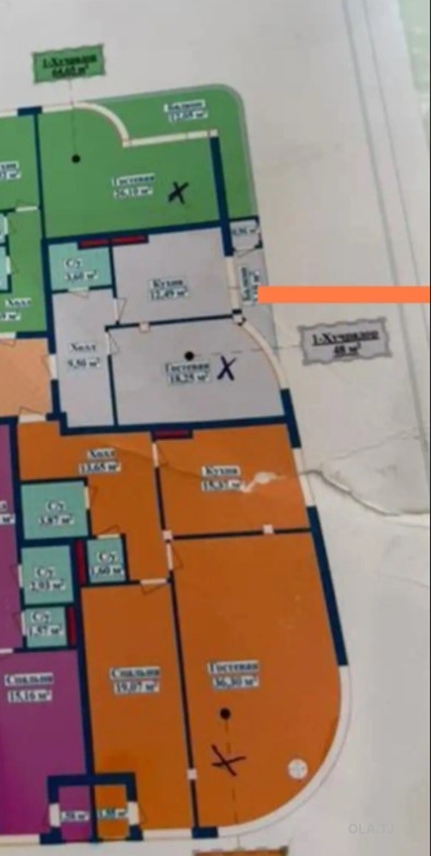 1 комнатная квартира, 16 этаж, 48 м²
