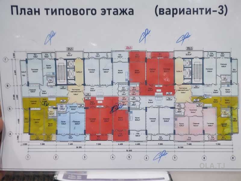 2 комнатная квартира, 5 этаж, 89 м²