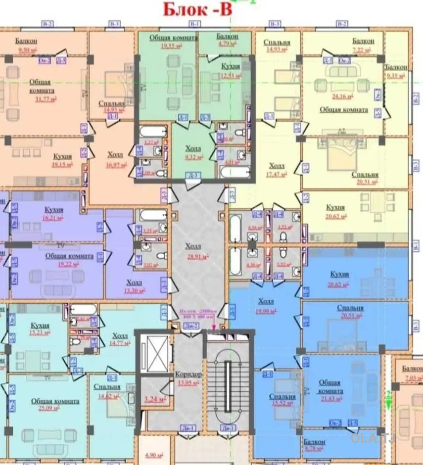 3 комнатная квартира, 5 этаж, 116 м²