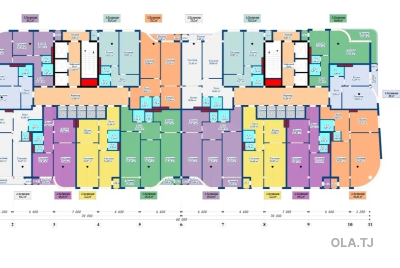 6 комнатная квартира, 9 этаж, 250 м²
