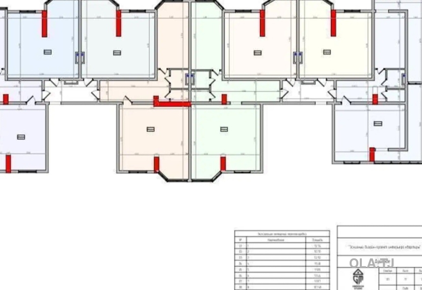 1 комнатная квартира, 9 этаж, 50 м²