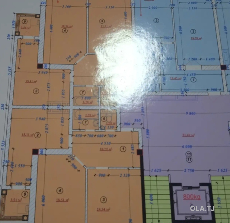 2 комнатная квартира, 3 этаж, 79 м²