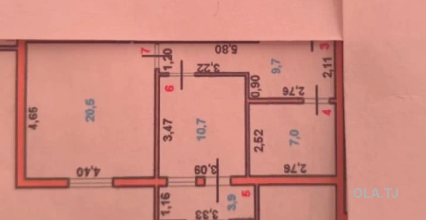 1 комнатная квартира, 1 этаж, 42 м²