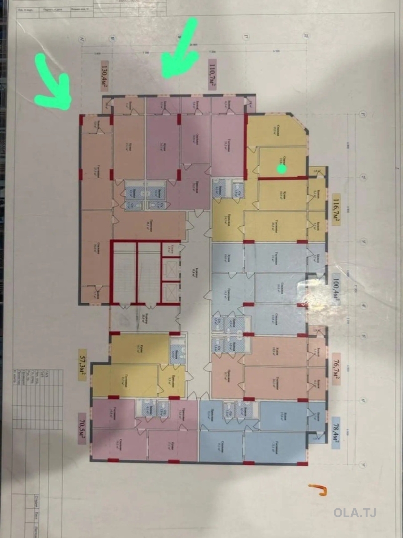 2 комнатная квартира, 11 этаж, 78 м²