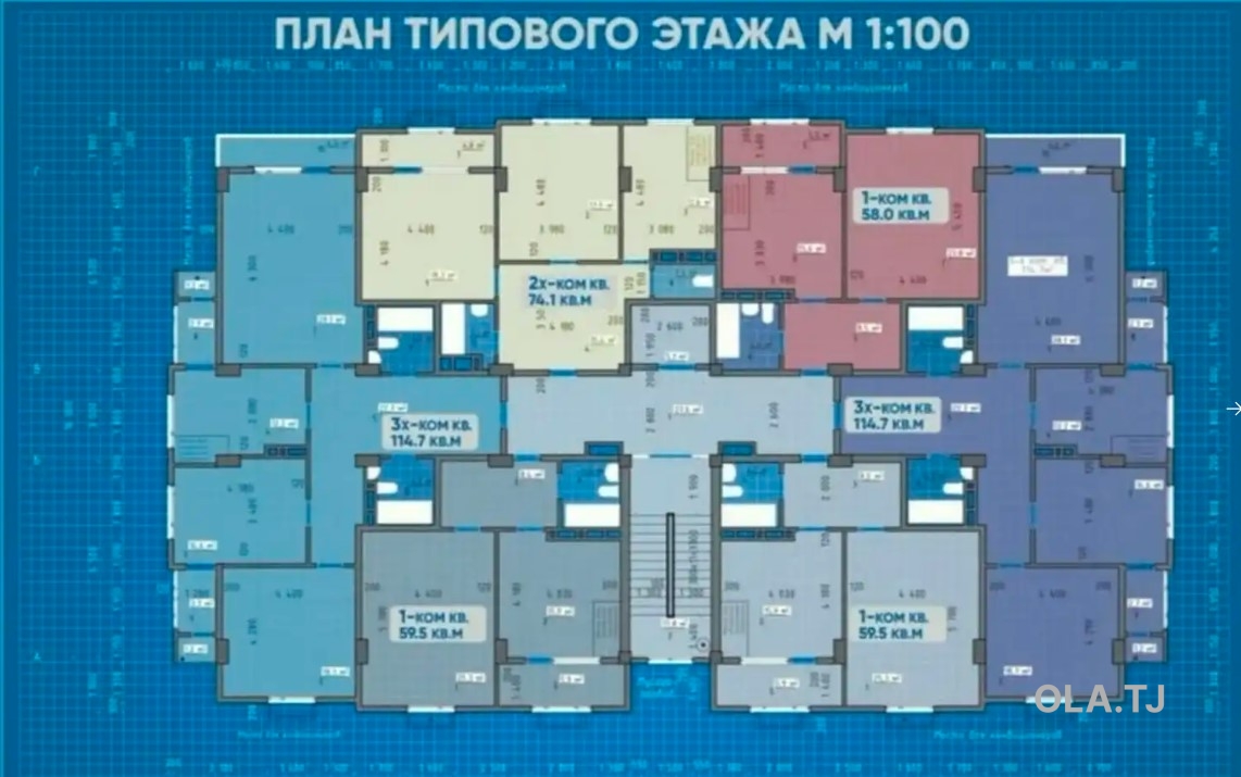 Дом (хавли), 6 комнат, 2 эт