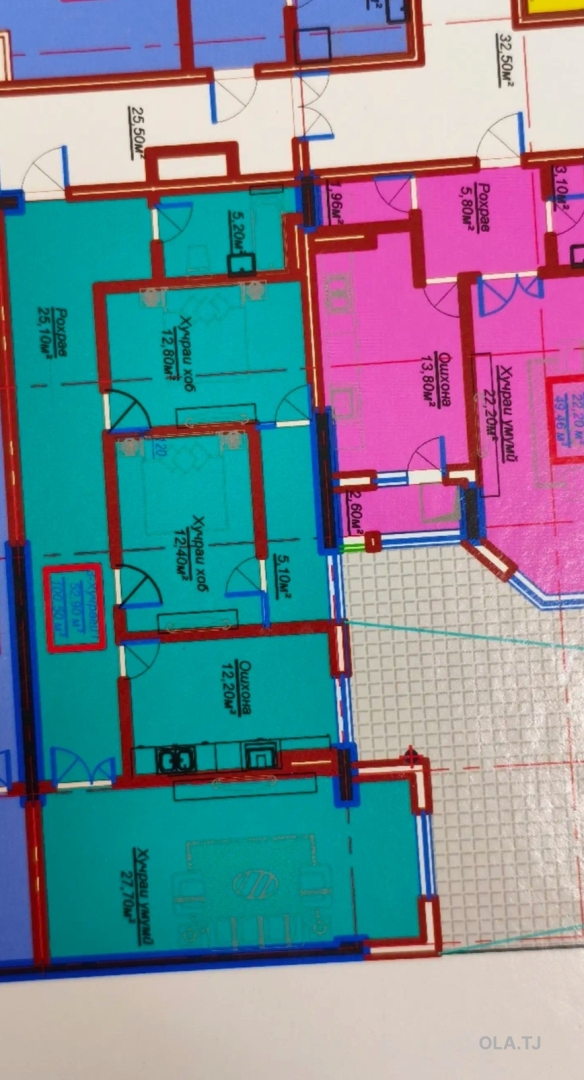 3 комнатная квартира, 14 этаж, 107 м²