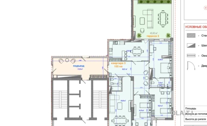 4 комнатная квартира, 16, 155 м²