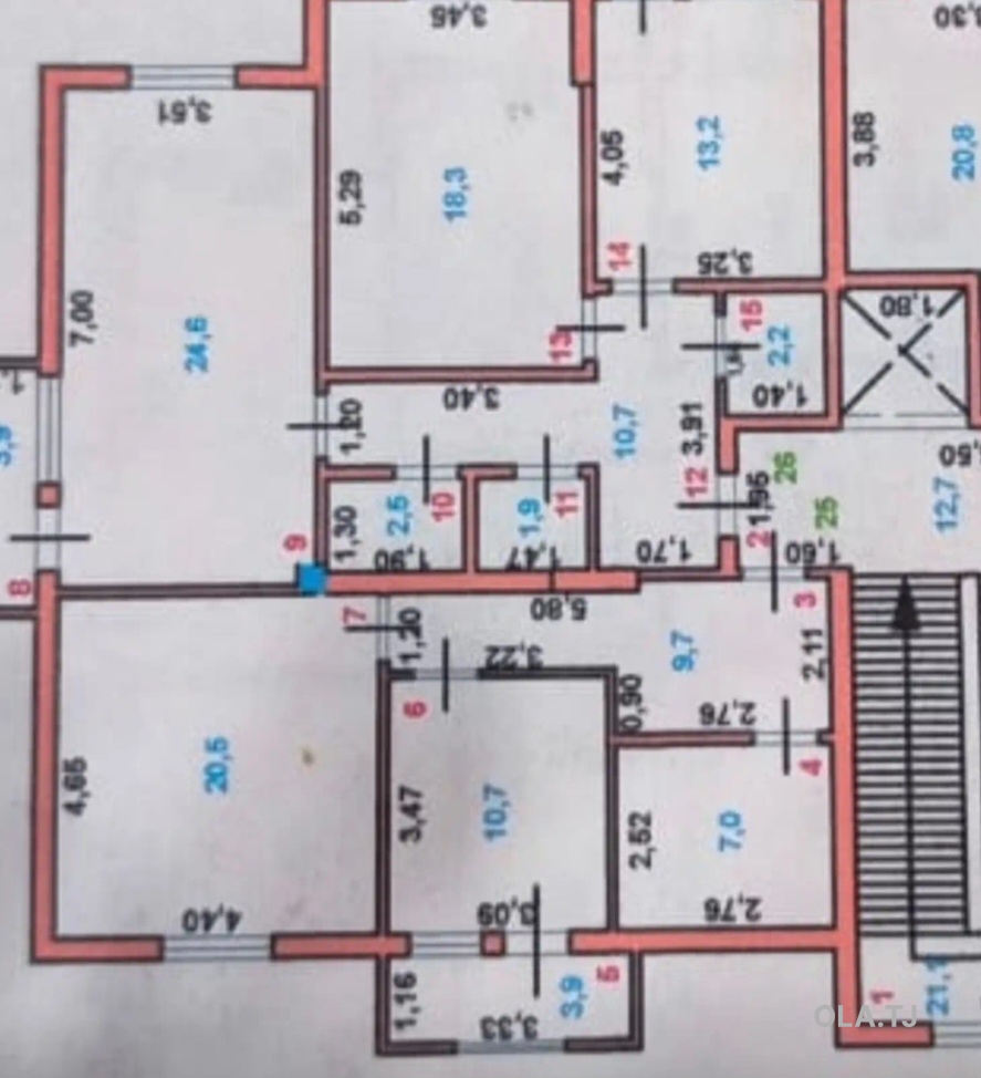 1 комнатная квартира, 7 этаж, 52 м²