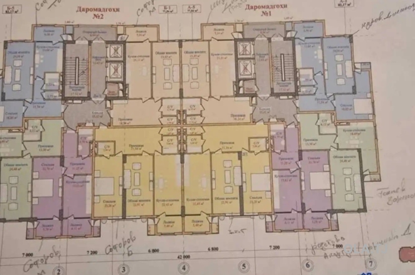 2 комнатная квартира, 8 этаж, 82 м²