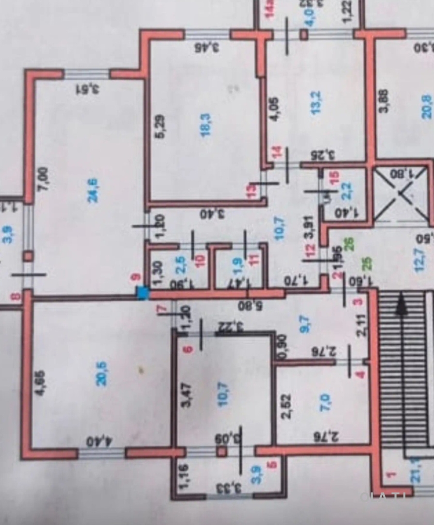 1 комнатная квартира, 7 этаж, 52 м²